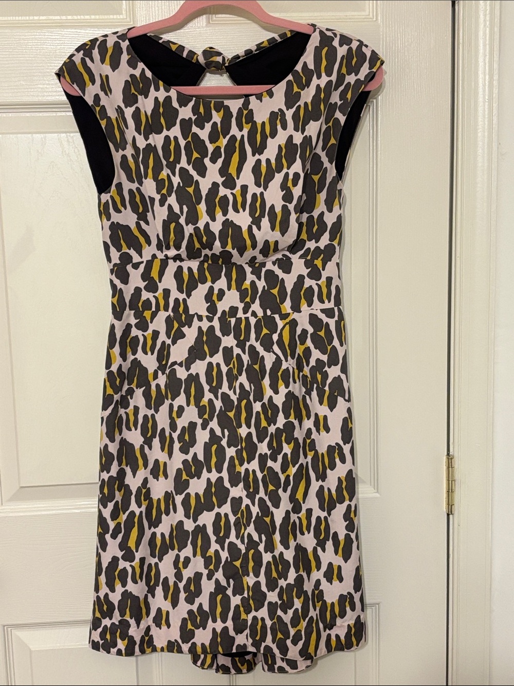 Rachel Comey Silk Dress with Olive and Black Animal Print S